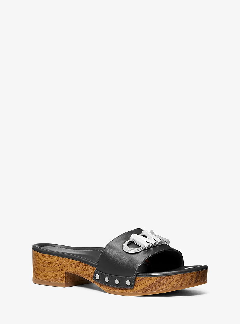 Sandalia Parker de piel con plataforma in NEGRO | Michael Kors