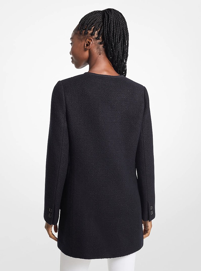 Boucl&eacute; Coat in BLACK | Michael Kors