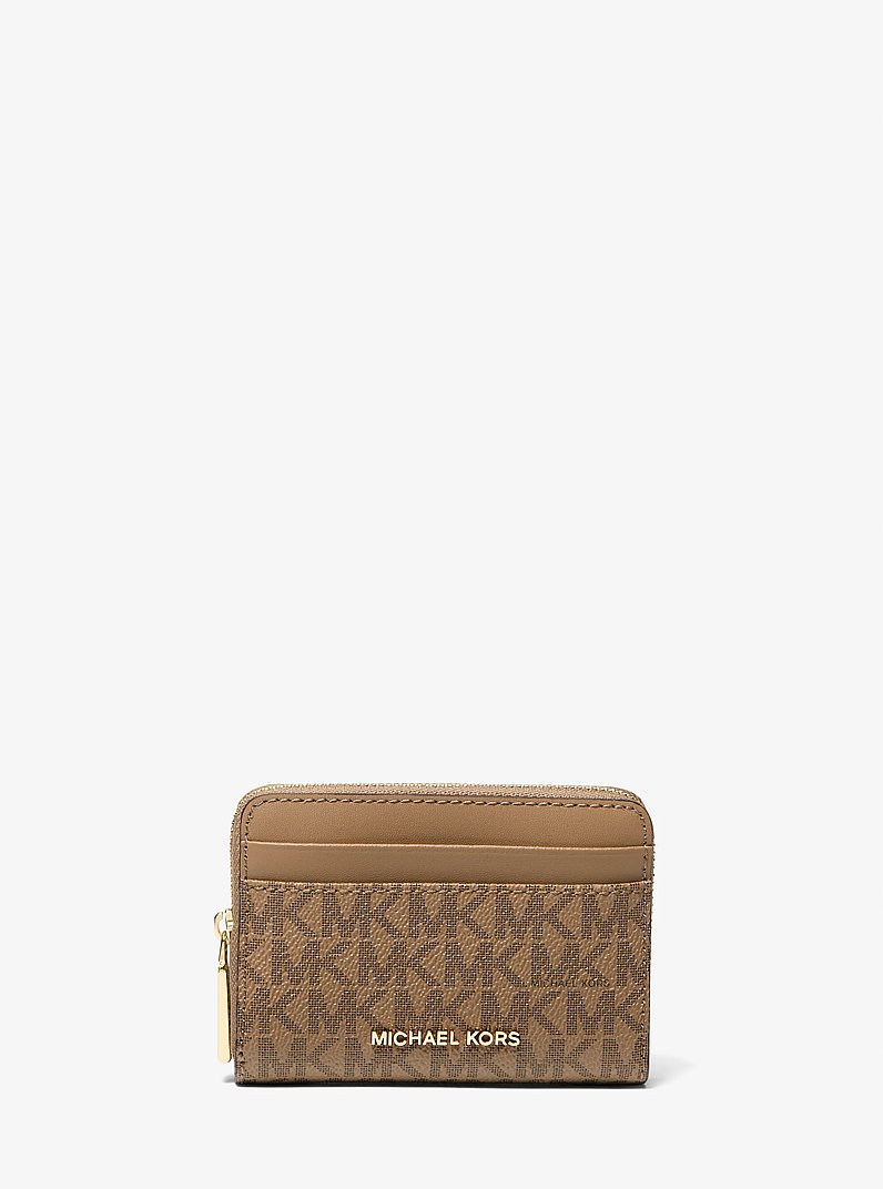 Jet Set Small Signature Logo Wallet in HUSK | Michael Kors