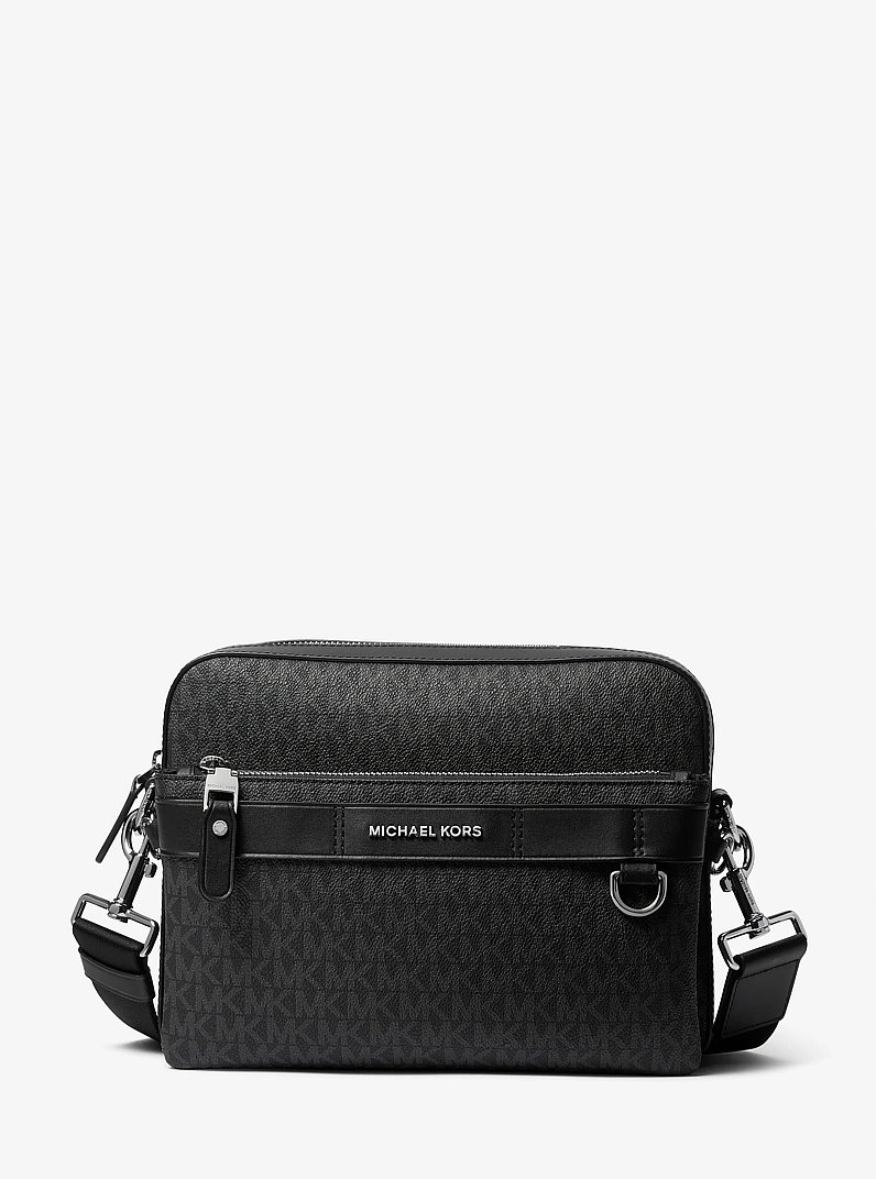 Borsa a tracolla 2 in 1 Hudson con logo in NERO | Michael Kors
