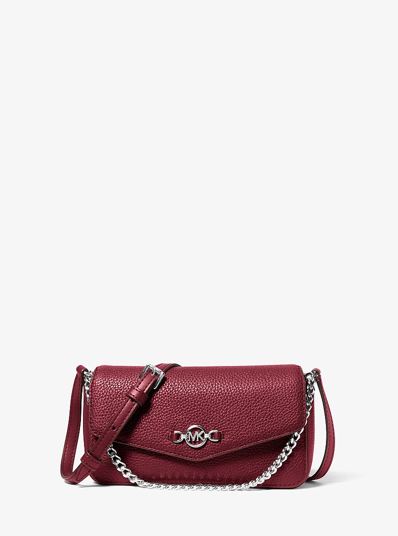 Tr&egrave;s petit sac &agrave; bandouli&egrave;re Kacey en cuir grain&eacute; in BORDEAUX | Michael Kors