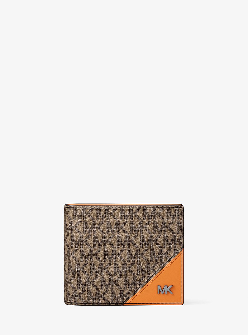 Cooper Signature Logo Billfold Wallet in POP ORANGE | Michael Kors