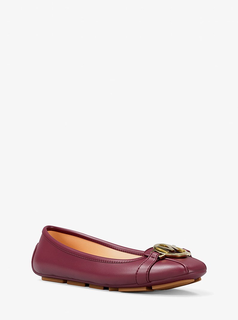 Fulton Leather Moccasin  in MAROON | Michael Kors