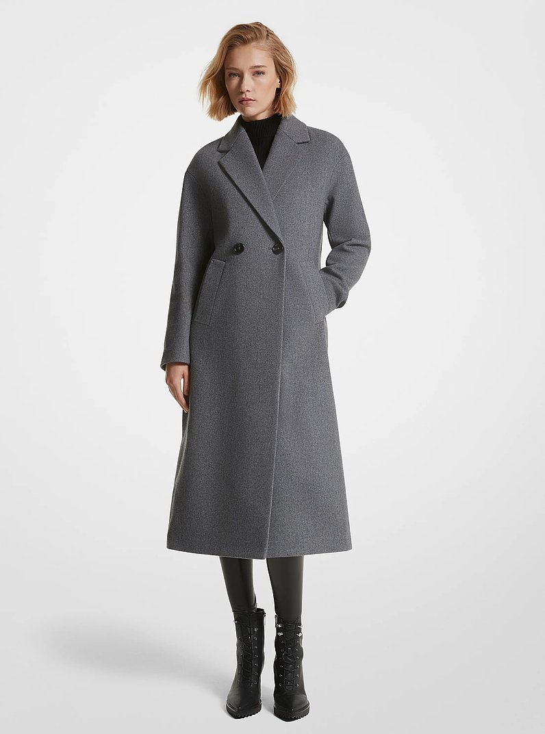 Wool Blend Coat in HEATHER GREY | Michael Kors