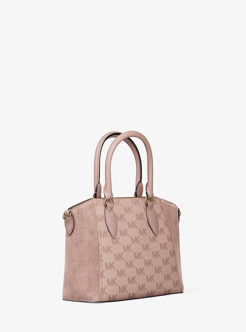 Henkeltasche Sienna Small aus Jacquard mit Logomuster und Leder in ZARTROSA | Michael Kors