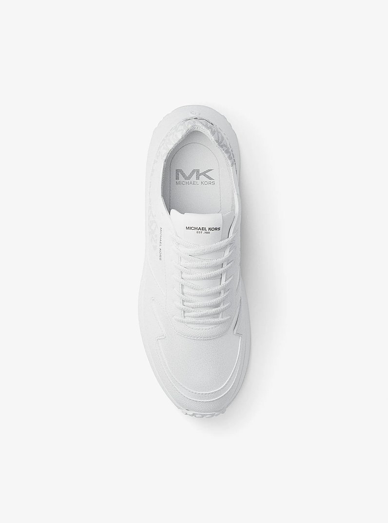 Dax Mixed-Media Trainer in BRIGHT WHT | Michael Kors