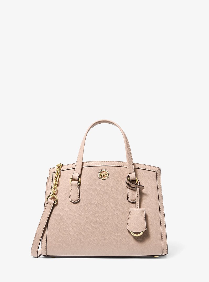 Chantal Small Pebbled Leather Messenger Bag