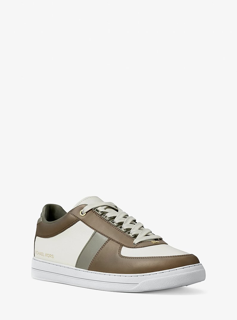 Brady Color-Block Leather Sneaker in LODEN MULTI | Michael Kors