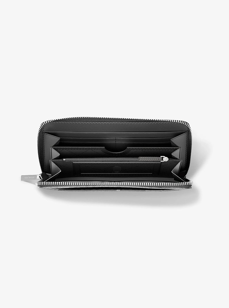 Cooper Signature Logo Zip-Around Wallet in BLACK | Michael Kors