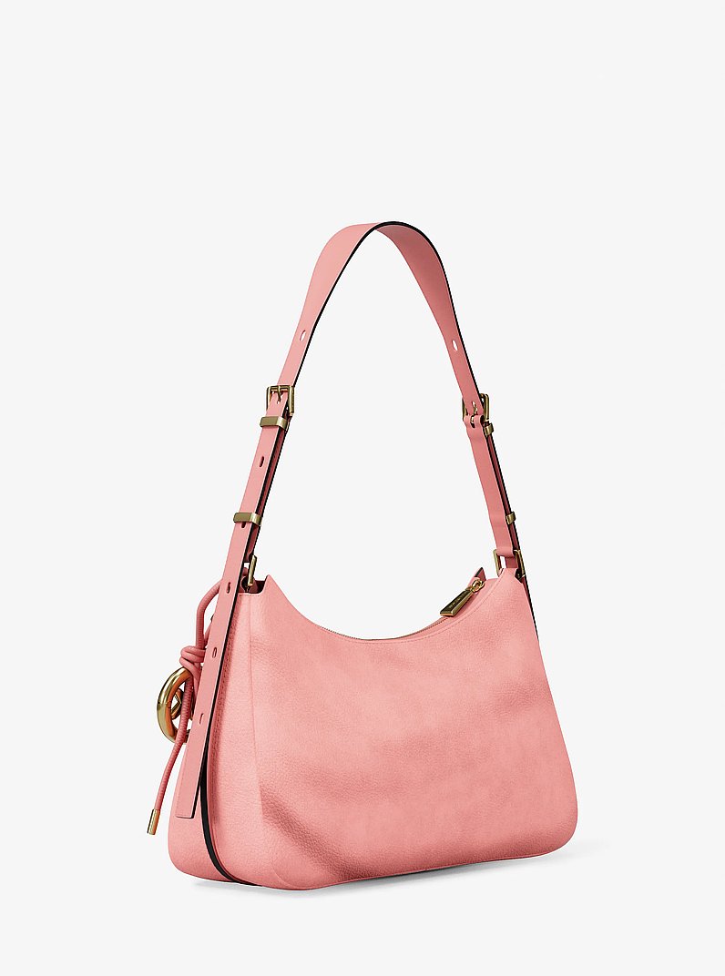 Borsa a spalla convertibile Nolita media in nabuk in ROSA PRIMULA | Michael Kors