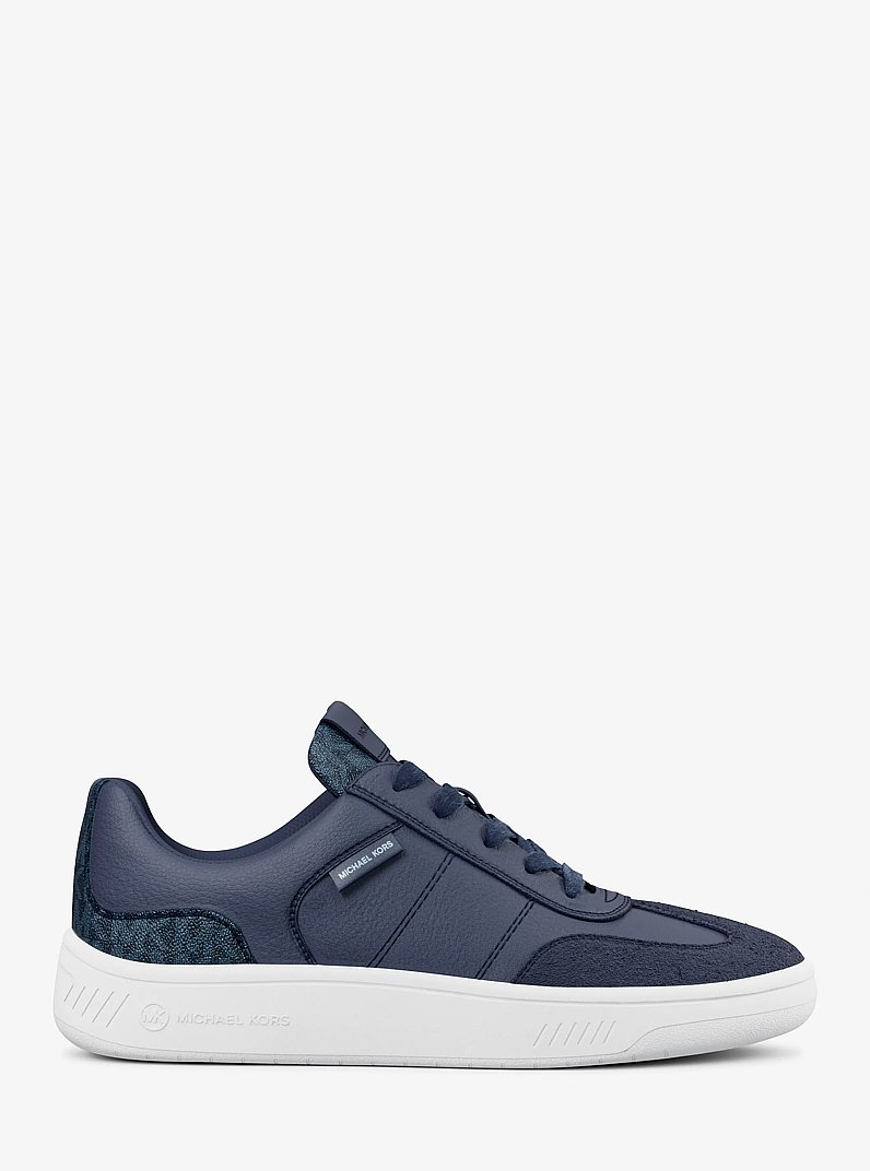 Kai Mixed-Media Sneaker in NAVY | Michael Kors