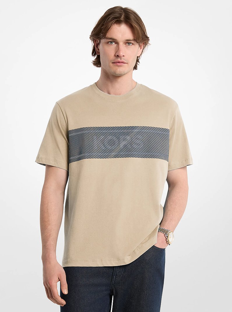 Cotton Jersey Logo T-Shirt in DUSTY SAGE | Michael Kors