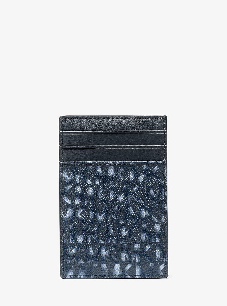 Hudson Logo Card Case in ADMRL/PLBLUE | Michael Kors