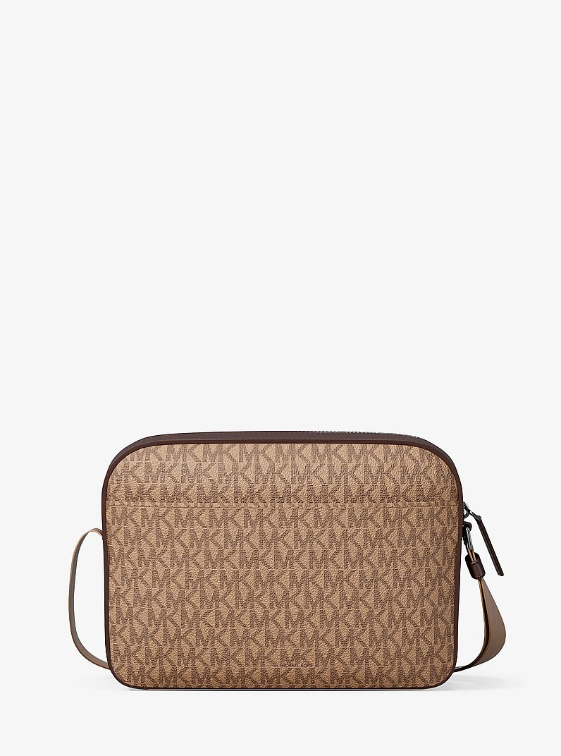 Cooper Signature Logo Flight Bag in CAMEL | Michael Kors