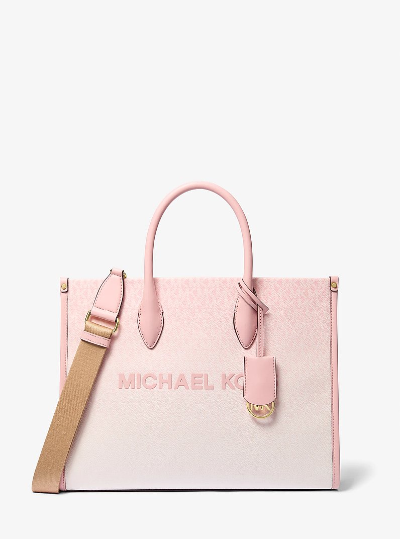 Mirella Medium Ombr&eacute; Logo Tote Bag in POWDER BLUSH | Michael Kors