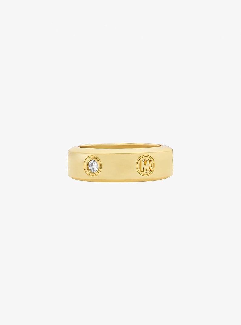Pav&eacute; Logo Ring in GOLD | Michael Kors