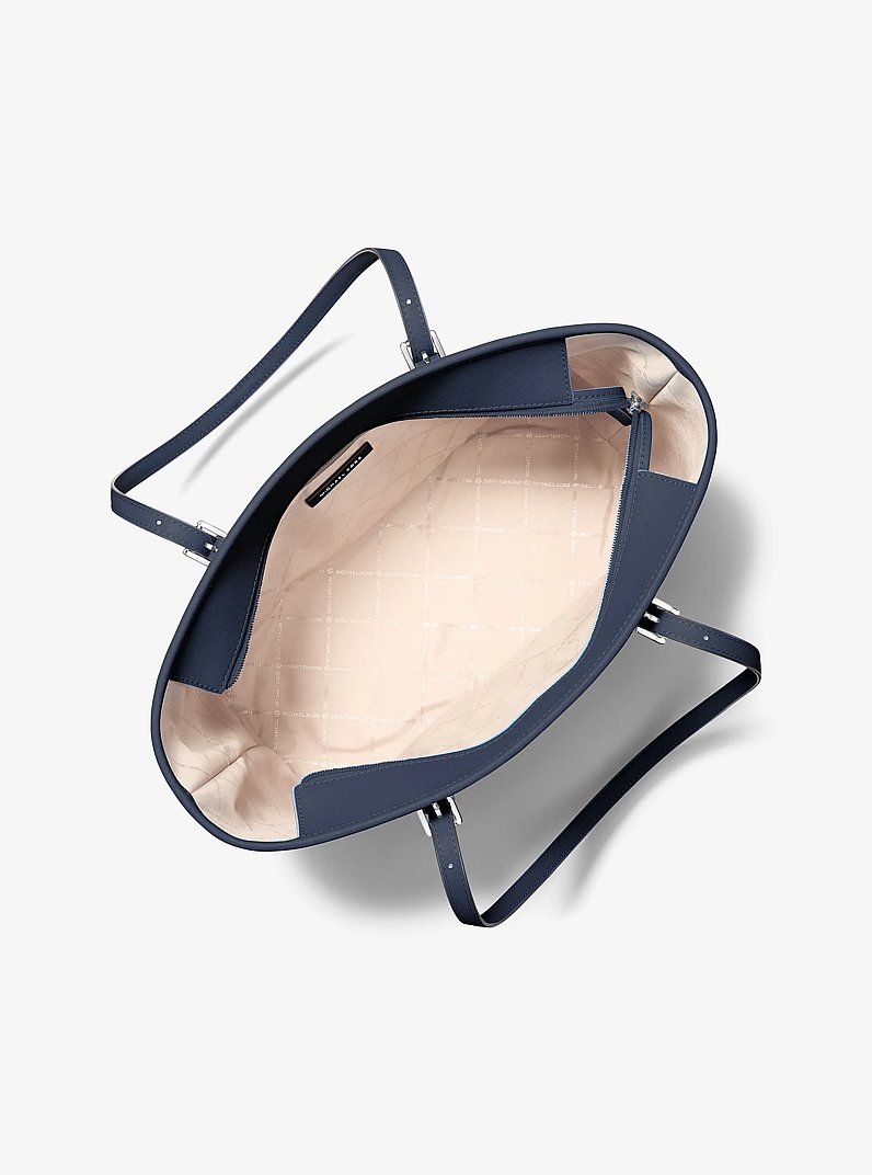 Jet Set Travel Large Saffiano Leather Tote Bag in NAVY | Michael Kors