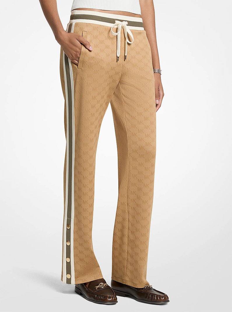 Logo Knit Track Pants in TOFFEE | Michael Kors