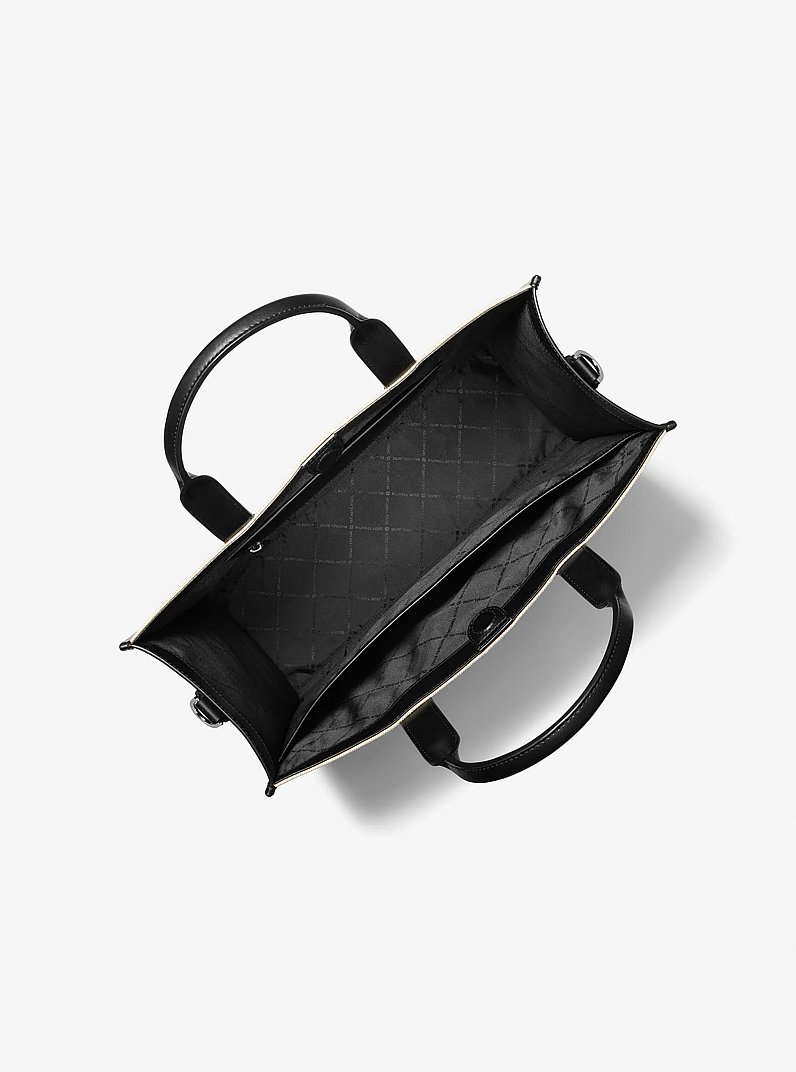 Cooper Canvas Tote Bag in NATURAL/BLACK | Michael Kors