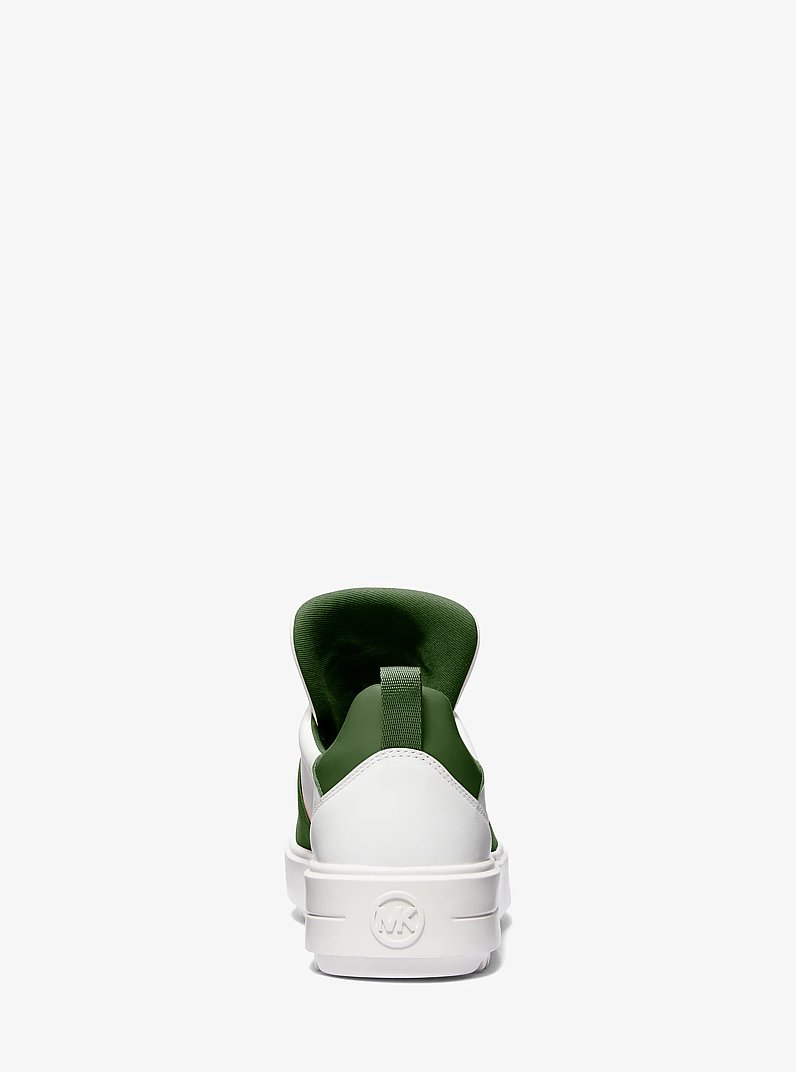 Emmett Embellished Leather Slip-On Sneaker in AMAZON GREEN | Michael Kors
