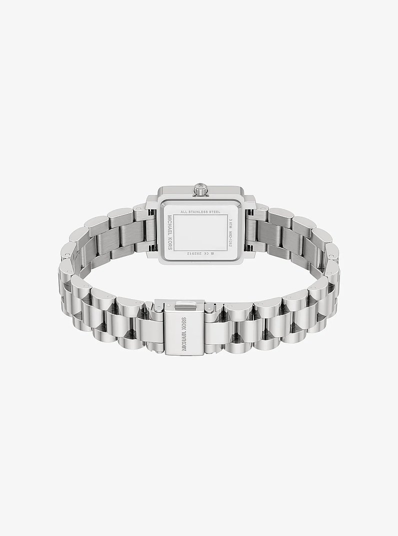 Petite Gwynn Pav&eacute; Silver-Tone Watch in SILVER | Michael Kors