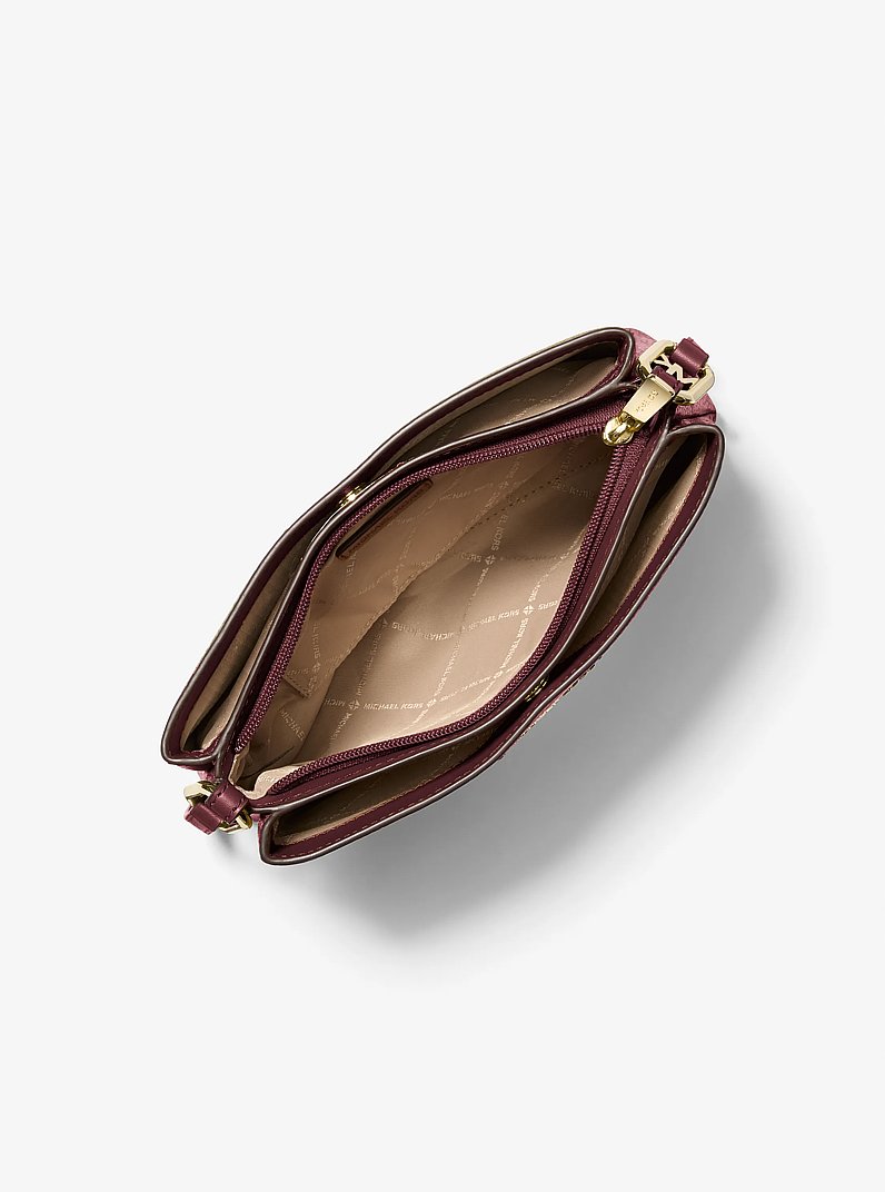 Trisha Medium Pebbled Leather Crossbody Bag in OXBLOOD | Michael Kors