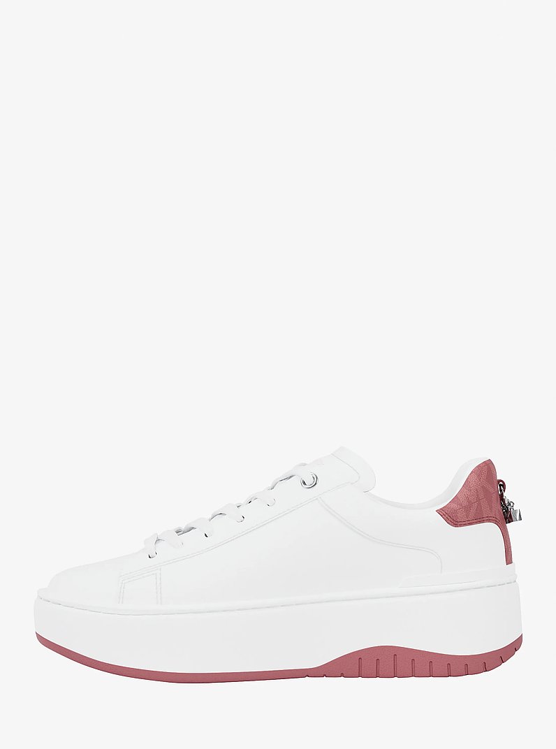 Dottie Embellished Leather Platform Sneaker in ROSEWOOD | Michael Kors