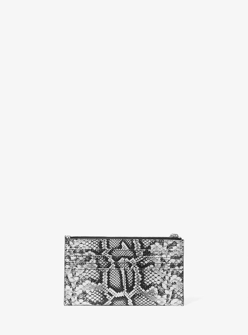 Empire Large Snake Embossed Leather Card Case