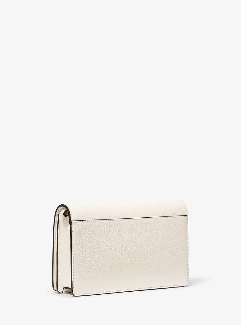 Jet Set Medium Pebbled Leather Crossbody Bag in LT CREAM | Michael Kors