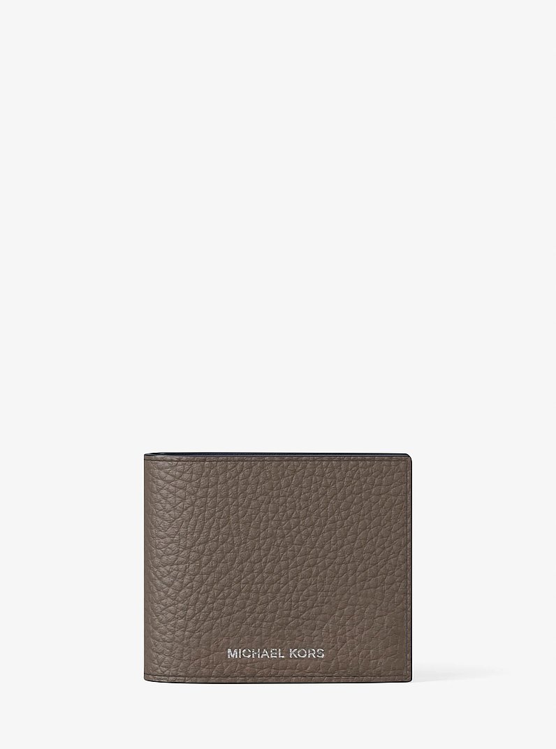 Cooper Pebbled Leather Billfold Wallet With Coin Pouch in CHAMPIGNON | Michael Kors