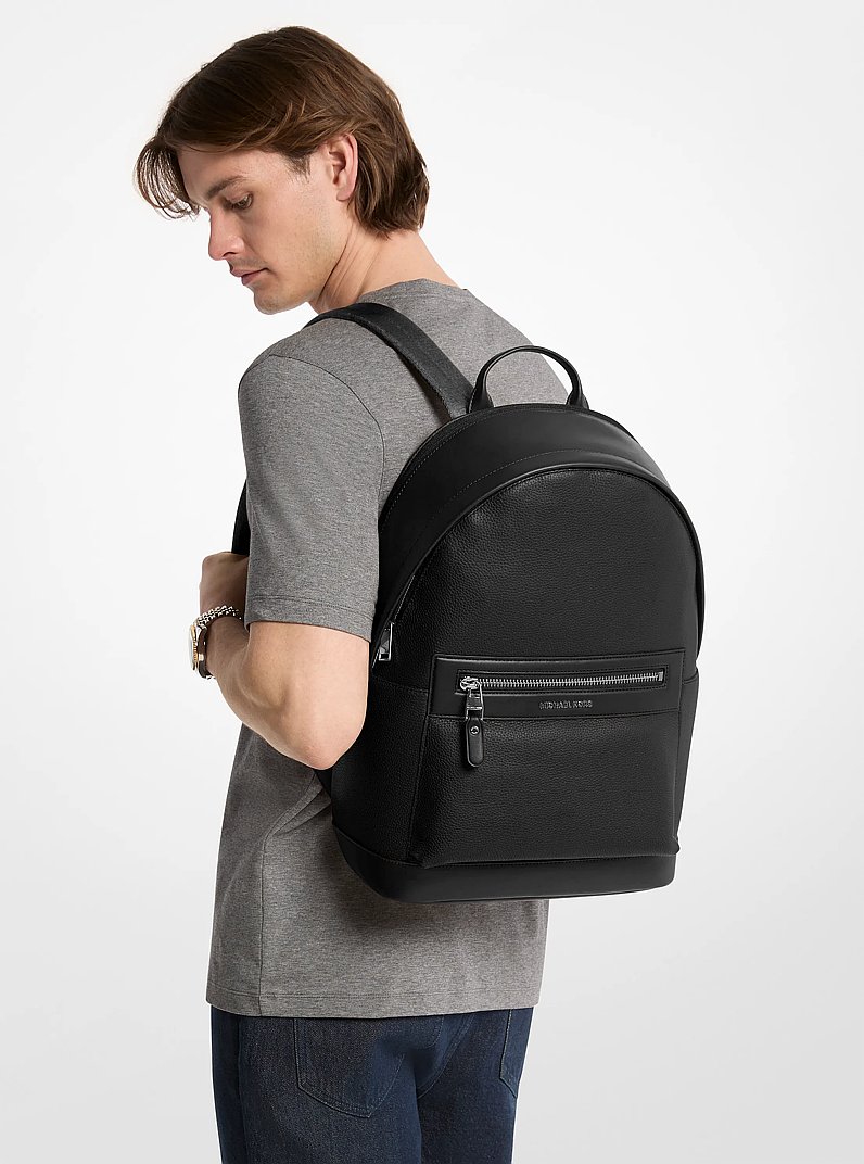 Jet Set Pebbled Leather Backpack in NEGRO | Michael Kors