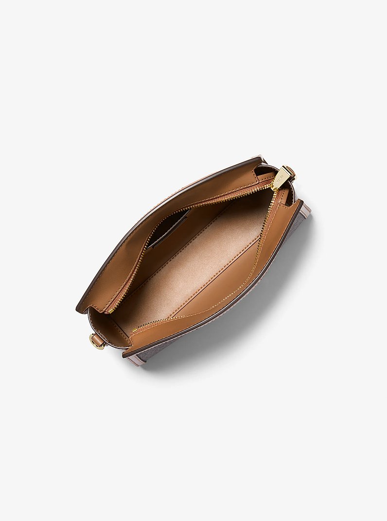 Chantal Large Signature Logo Messenger Bag in BRN/ACORN | Michael Kors