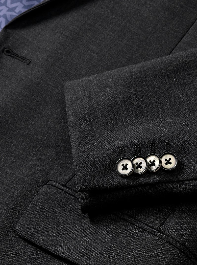 Traje de viaje slim-fit de mezcla de lana in ANTRACITA | Michael Kors