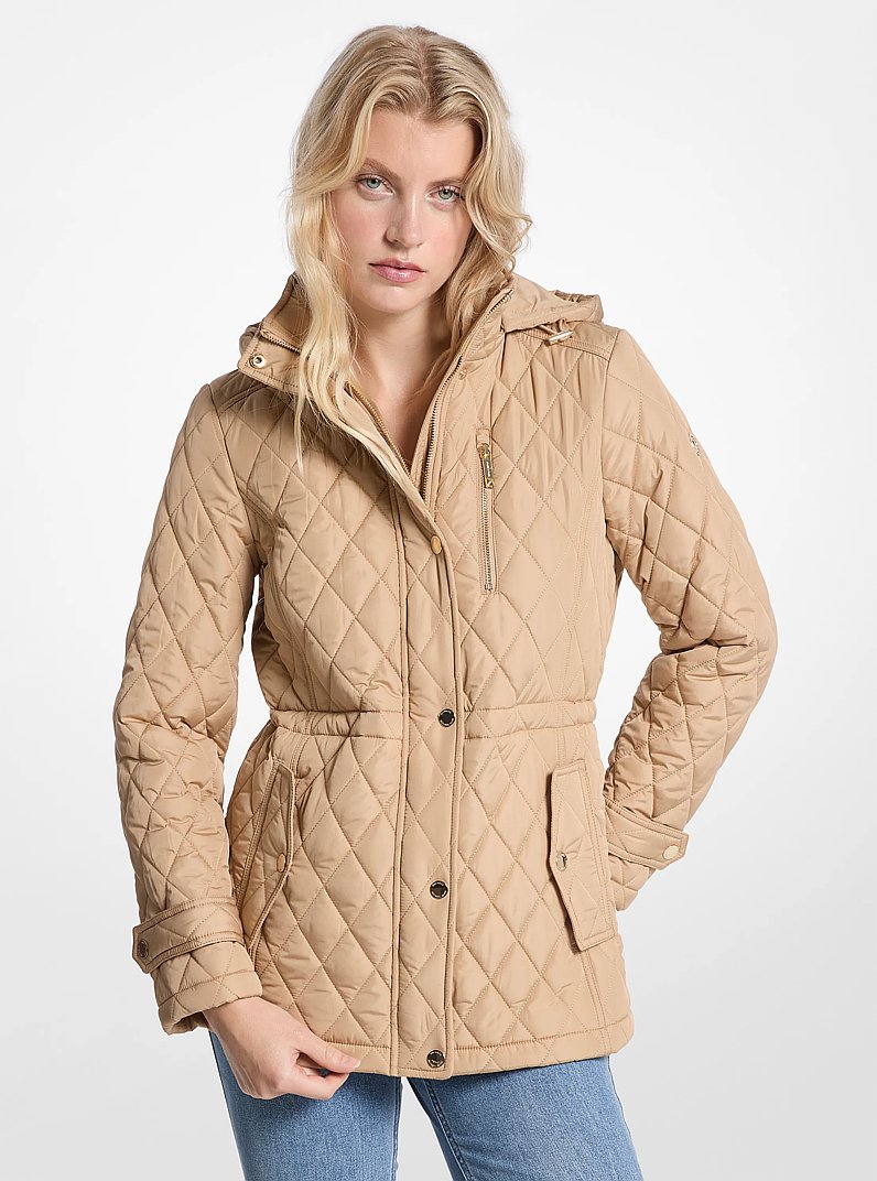 Veste &agrave; capuchon matelass&eacute;e in KAKI | Michael Kors