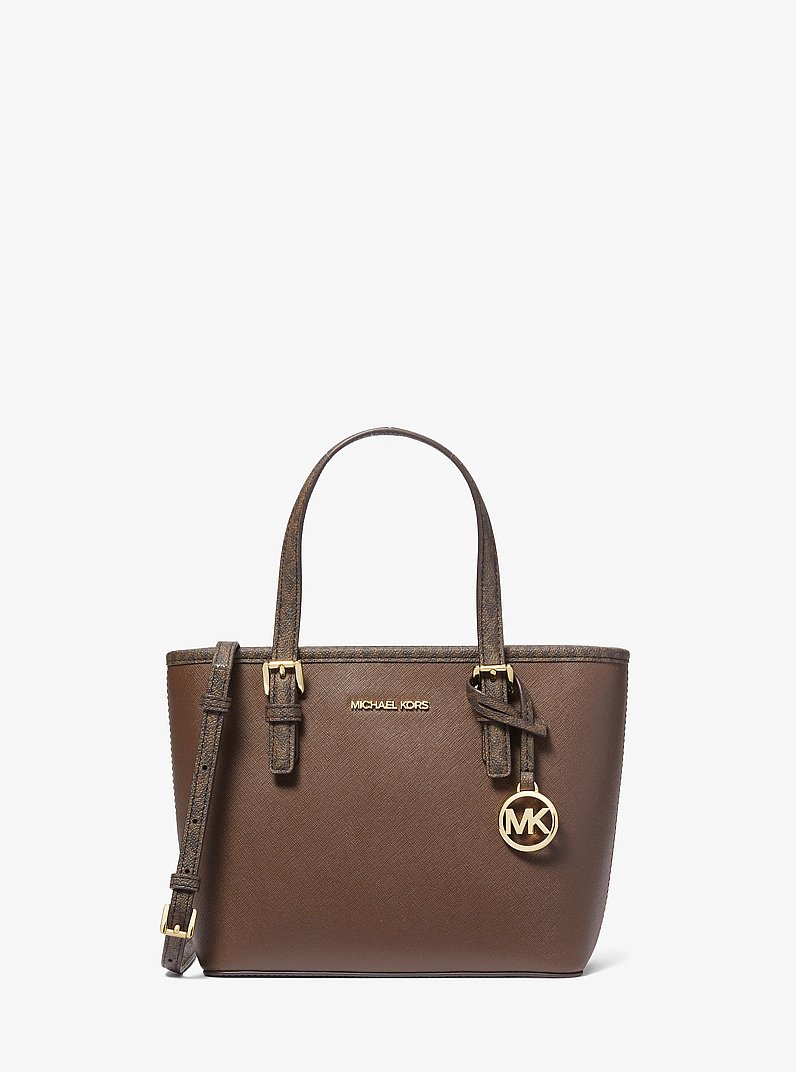 Jet Set Travel Extra-Small Top-Zip Tote Bag in MOCHA | Michael Kors