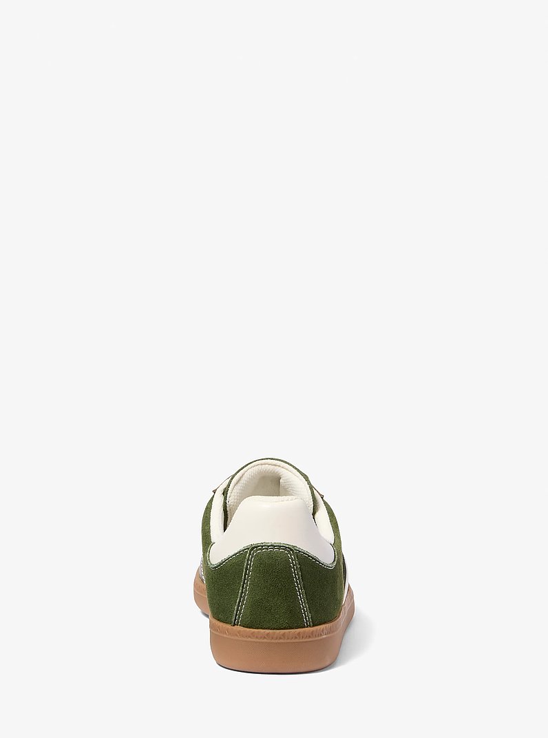 Benny Polyester Microsuede Sneaker in AMAZON GREEN | Michael Kors