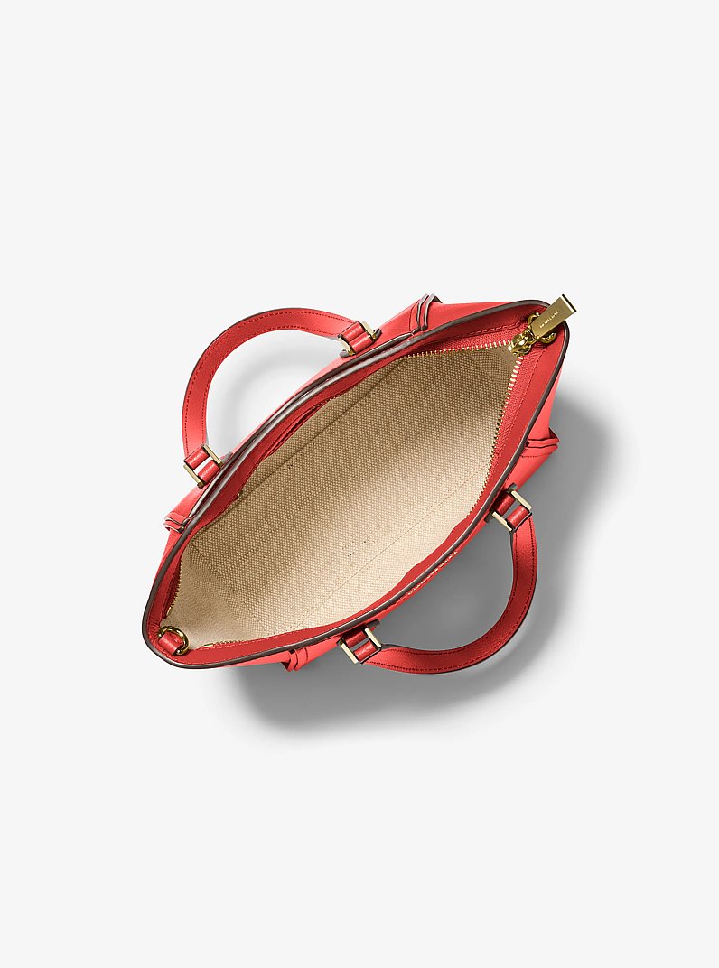 Taryn Small Leather Convertible Crossbody Bag in BURNT SIENNA | Michael Kors