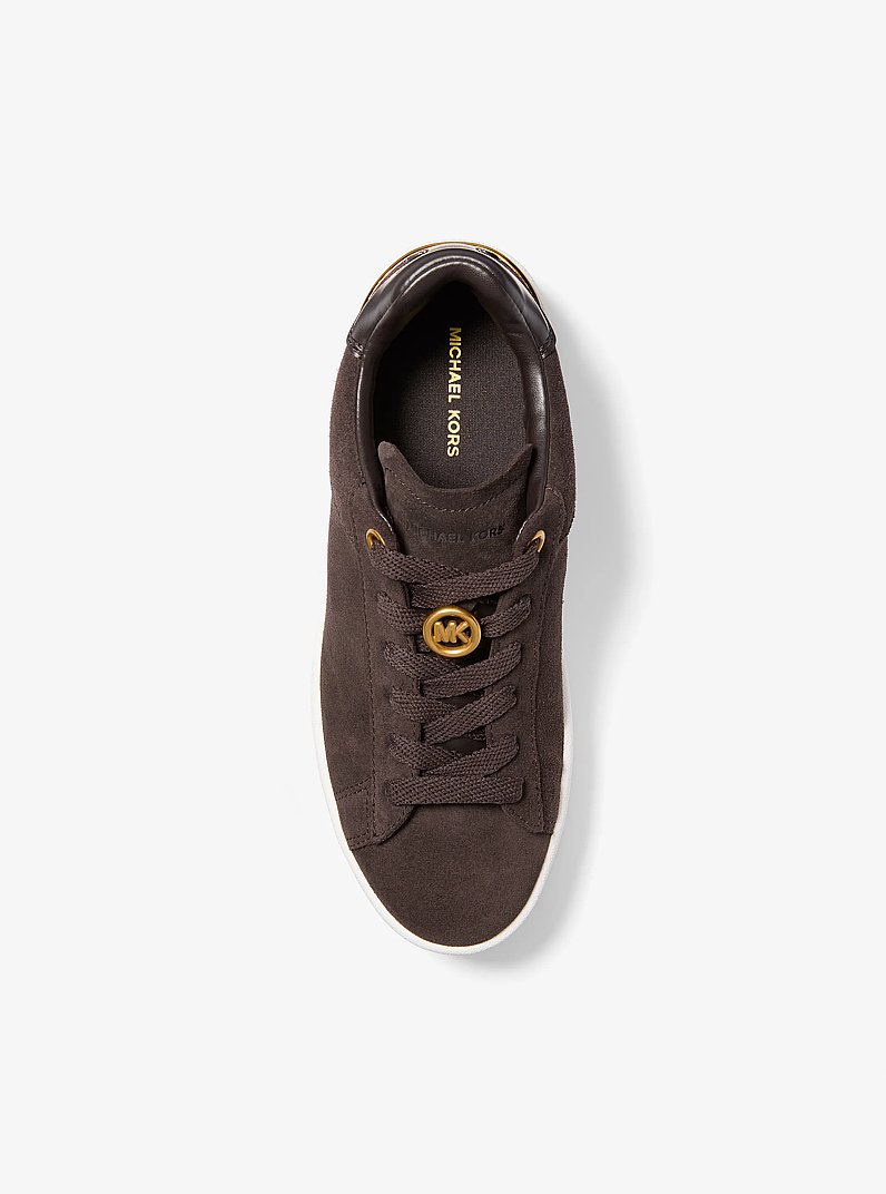 Dottie Suede Platform Sneaker in CHOCOLATE | Michael Kors