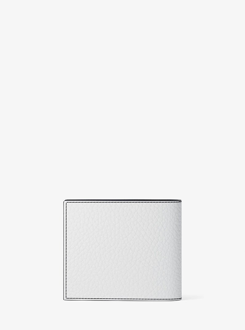 Pebbled Leather Billfold Wallet and Signature Logo Card Case Gift Set in BRIGHT WHT | Michael Kors