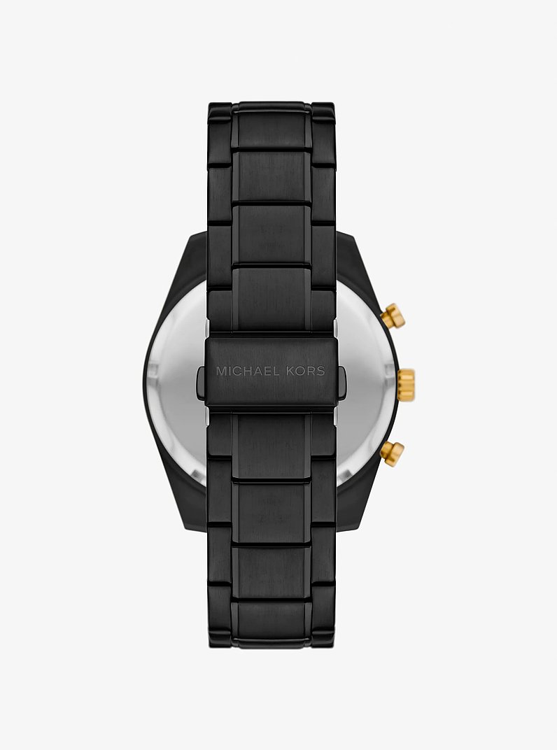 Oversized Warren Black-Tone Watch in NOIR | Michael Kors