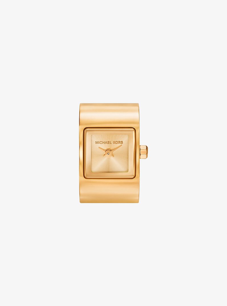Darrington Gold-Tone Ring Watch in GOLD | Michael Kors