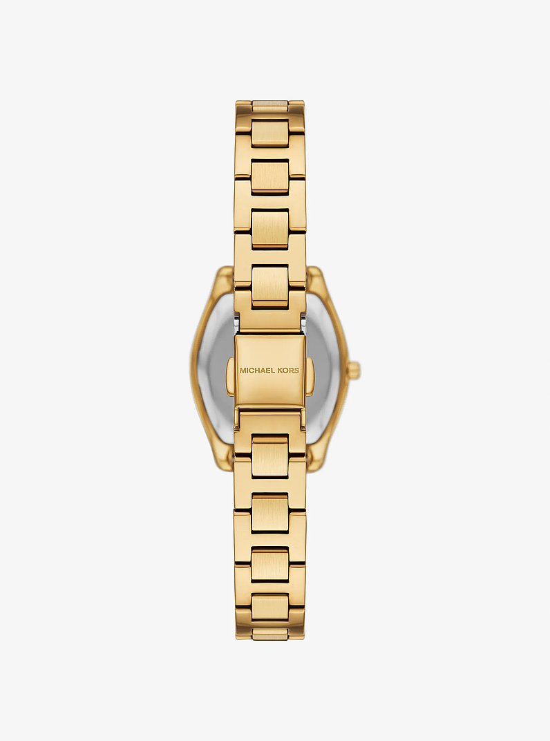 Petite Chelsea Pav&eacute; Gold-Tone Watch in GOLD | Michael Kors