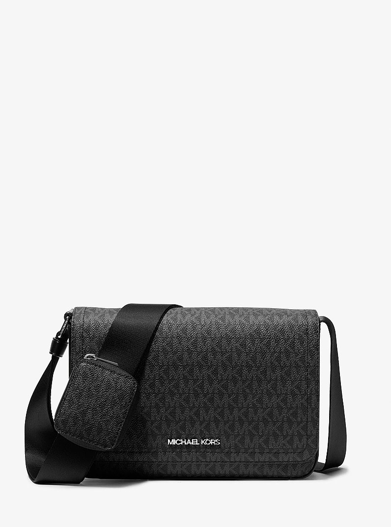 Cooper Mini Signature Logo Crossbody Bag With Pouch in BLACK | Michael Kors