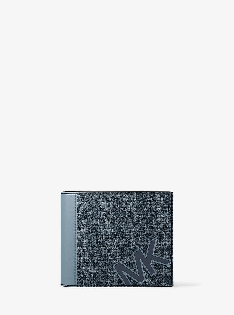 Portefeuille Cooper avec rabat et &agrave; logo Signature in BLEUET | Michael Kors
