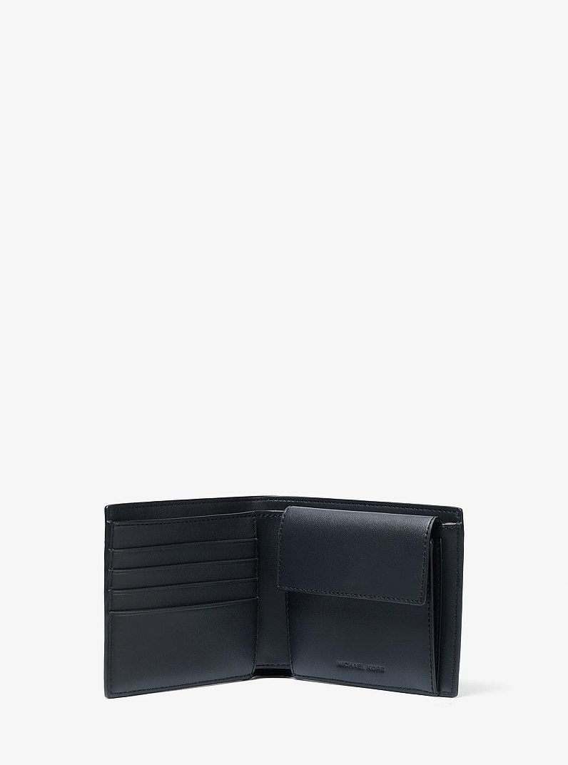 Brieftasche Greyson aus Logostoff mit M&uuml;nzfach in ADMRL/BLBLAU | Michael Kors