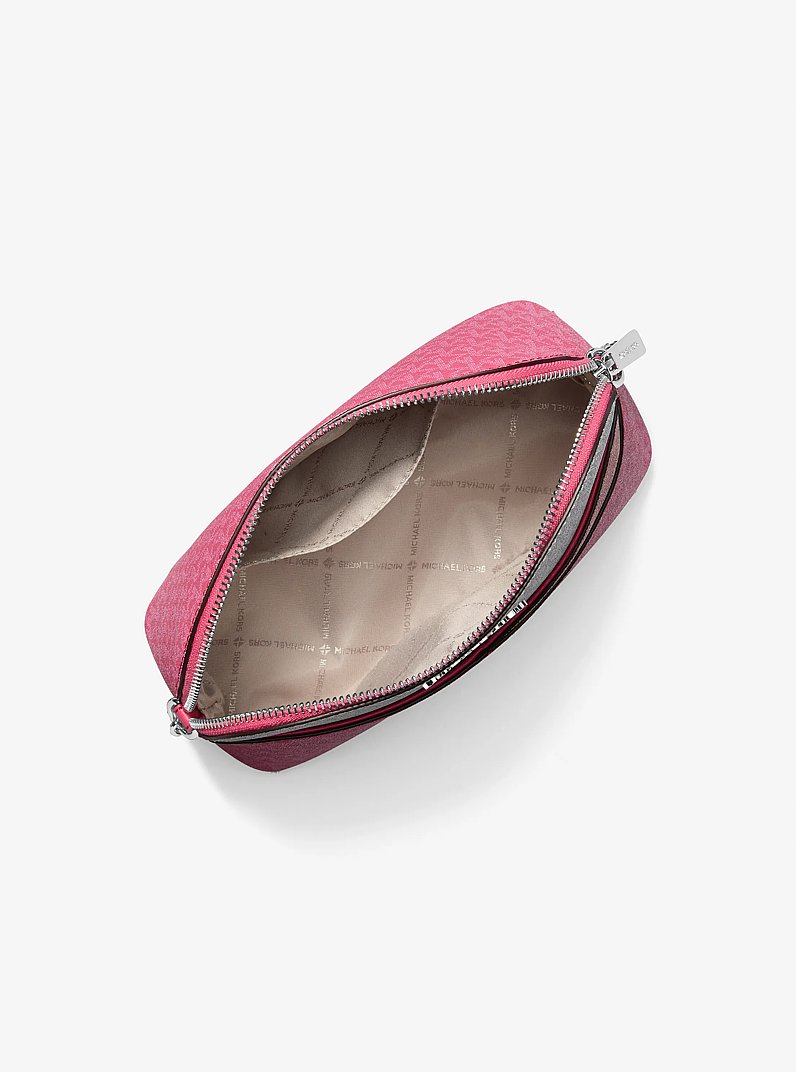 Jet Set Travel Color-Block Signature Logo Crossbody Bag in HIBISCUS | Michael Kors