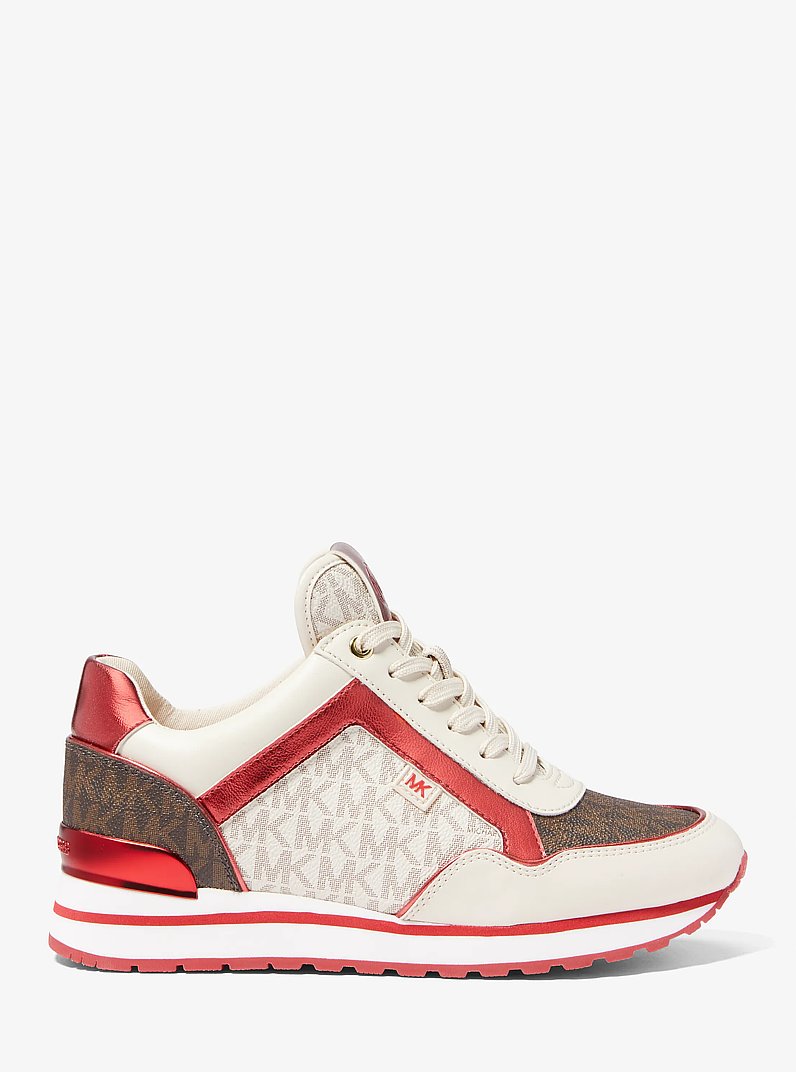 Maddy Color-Block Signature Logo Trainer in CRIMSON MULTI | Michael Kors