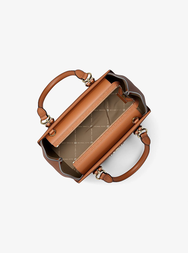 Marilyn Small Leather Satchel in LUGGAGE | Michael Kors
