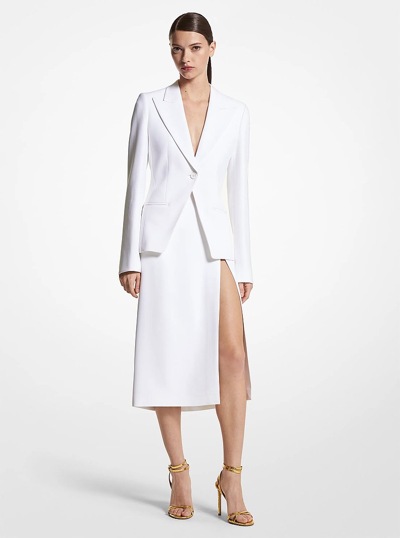 Double Crepe Sabl&eacute; Blazer in OPTIC WHITE | Michael Kors