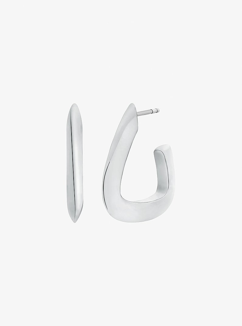 Square Hoop Earrings in SILVER | Michael Kors